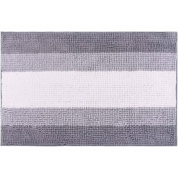 Covoras baie Kring Chenille, 1400 gsm, 50x80 cm, Gri deschis/Alb Covoras baie Kring Chenille, 1400 gsm, 50x80 cm, Gri deschis/Alb