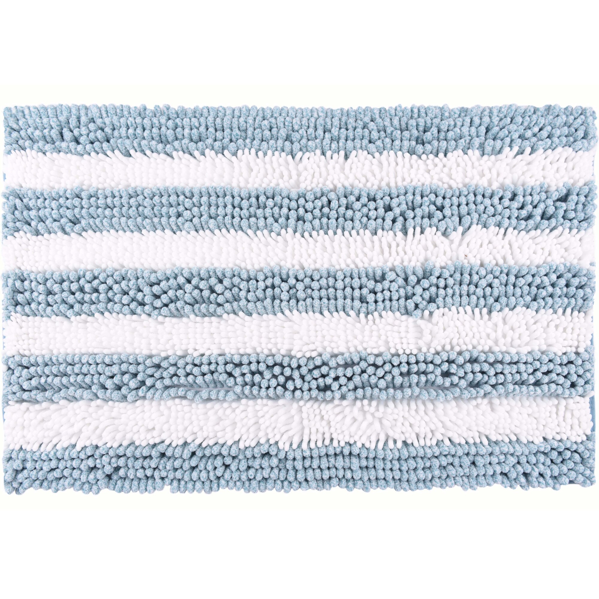 Covoras baie Kring Deep Stripe, 1800 gsm, 50x80 cm, Verde/Alb