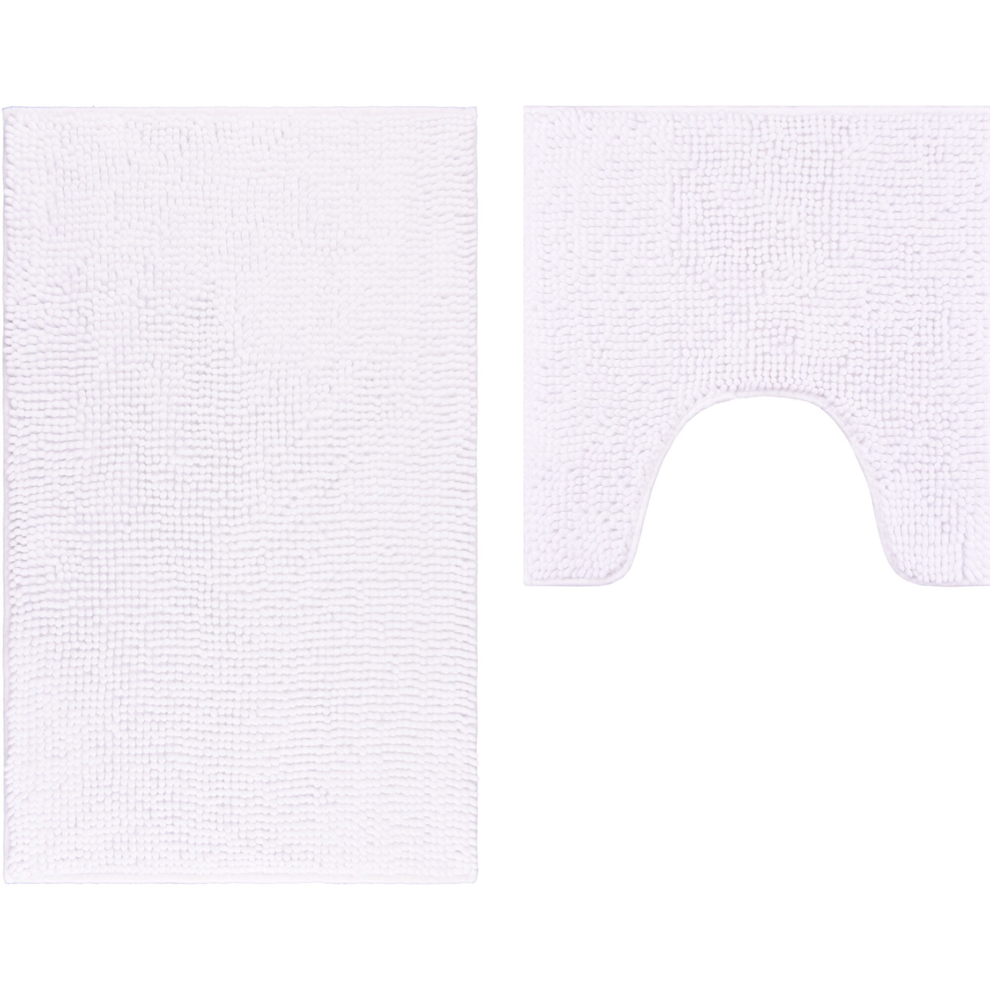 Set 2 covorase de baie Kring Thin Stripe, 1100 gsm, 50x80 cm, 50x48cm, Alb