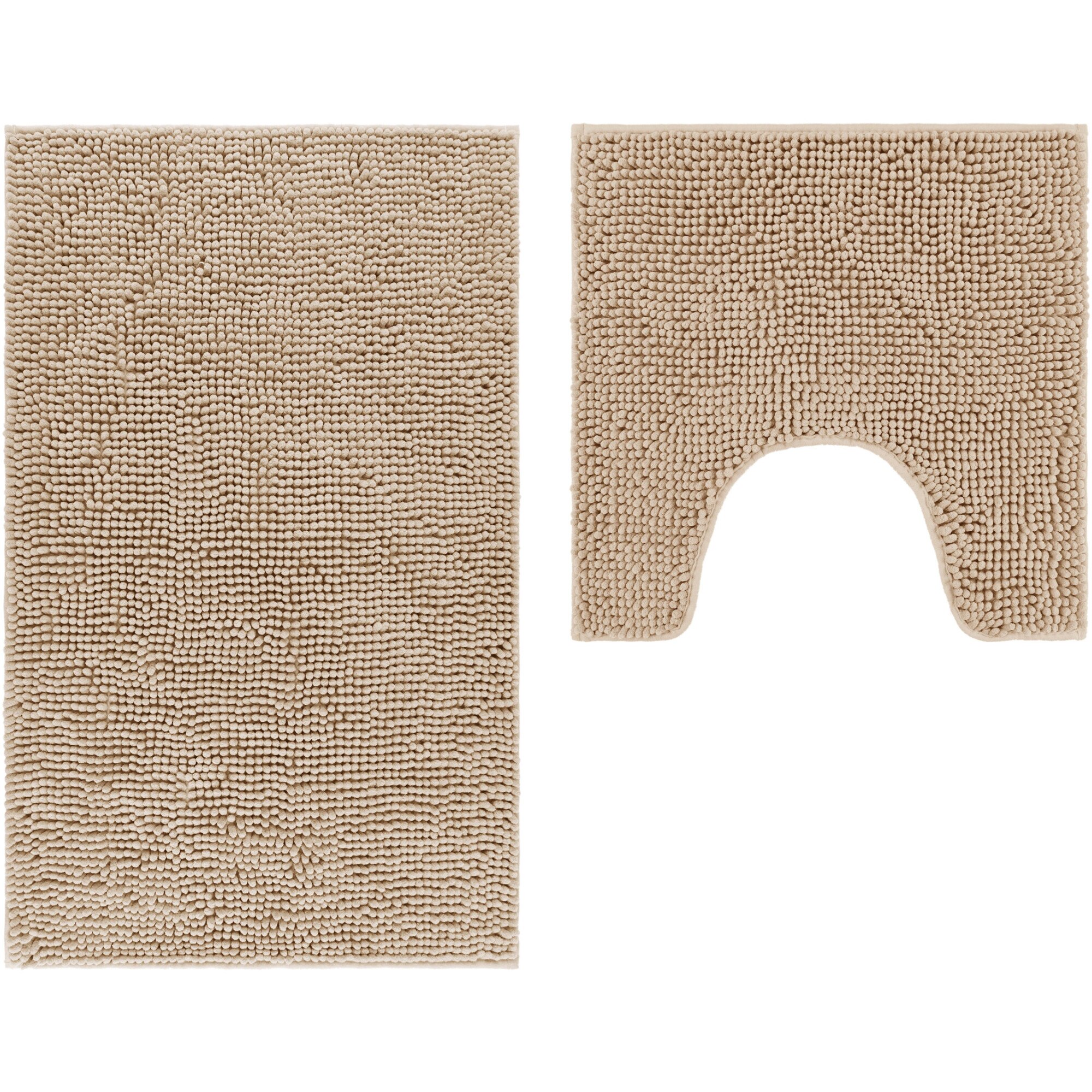 Set 2 covorase de baie Kring Thin Stripe, 1100 gsm, 50x80 cm, 50x48cm, Bej
