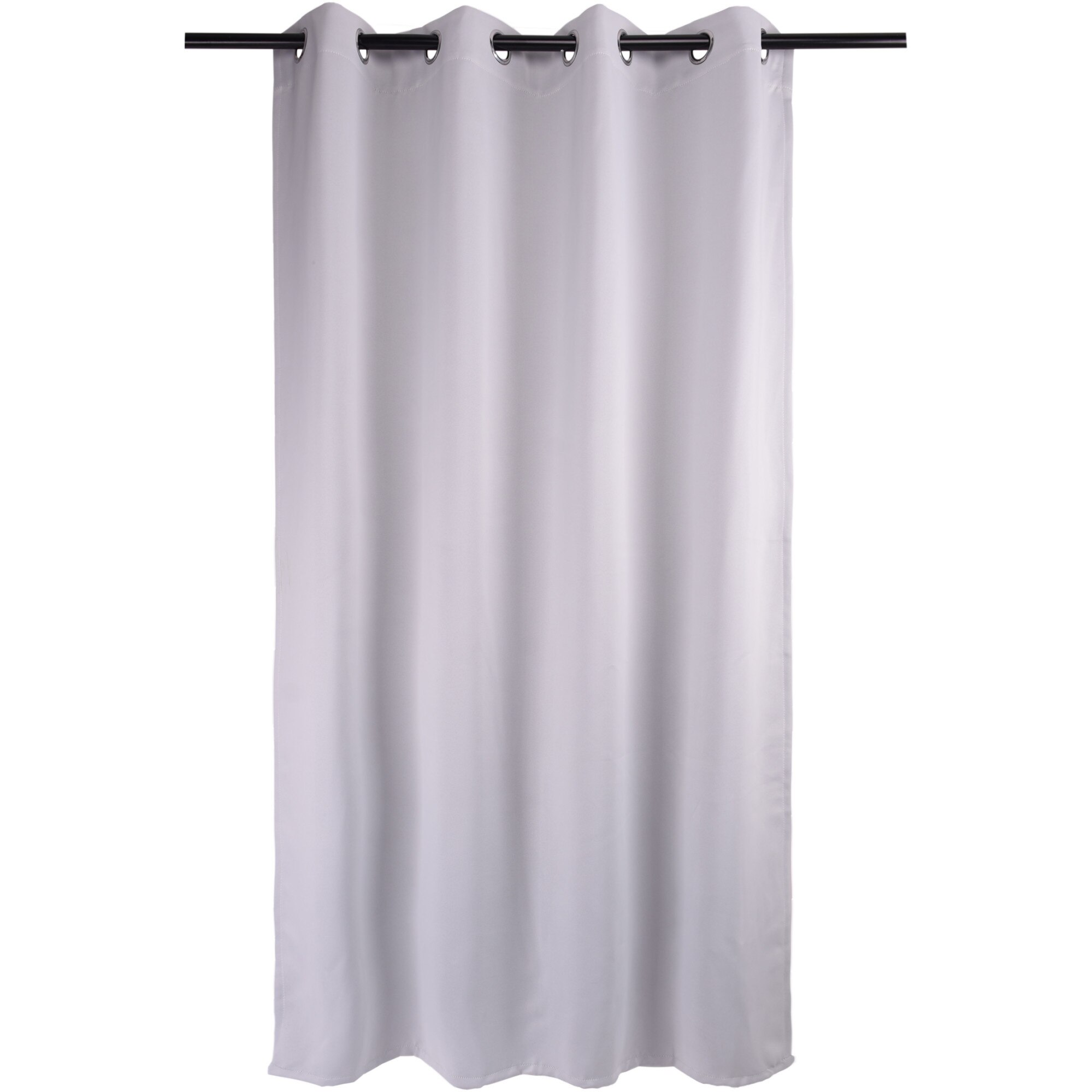 Set draperii Black-out Kring Selected, 2 * 140x245 cm, 100% Poliester, 210 gsm, prindere pe inele, Gri