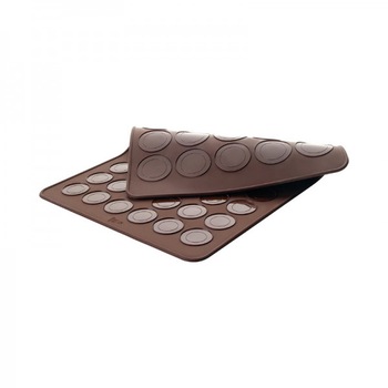 Tava dubla premium pentru copt macarons, 30 de matrite, termorezistenta Tava dubla premium pentru copt macarons, 30 de matrite, termorezistenta