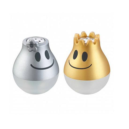 Set 2 solnite pentru sare/piper WMF McSalt, Gri/Auriu