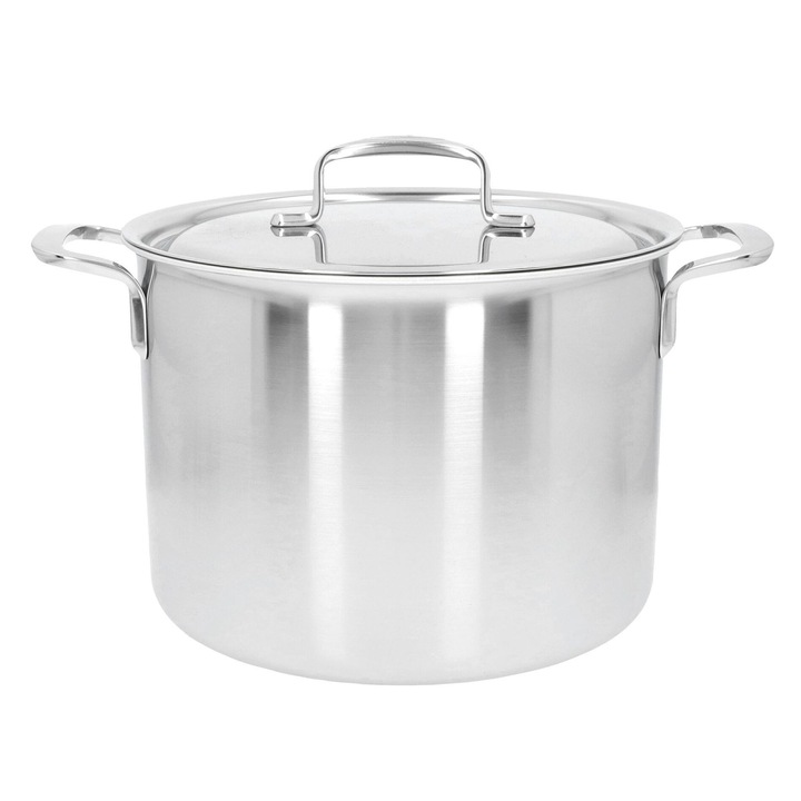 Oala inox, cu capac, 24cm/8L, "5-Plus" - Demeyere