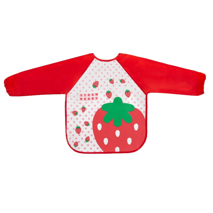 Hosszú ujjú előke lányoknak Bocioland 175598, Piros 3-6 hónap