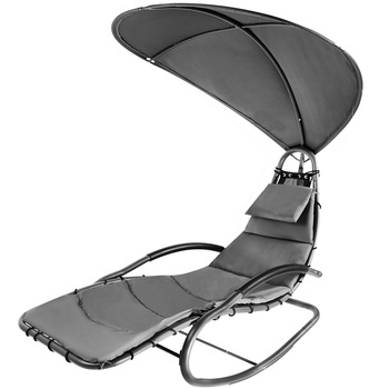 Balansoar tip fotoliu, Zola®,antracit, cu umbrela, greutate maxima 110 kg, 183x76x 178 cm Balansoar tip fotoliu, Zola®,antracit, cu umbrela, greutate maxima 110 kg, 183x76x 178 cm