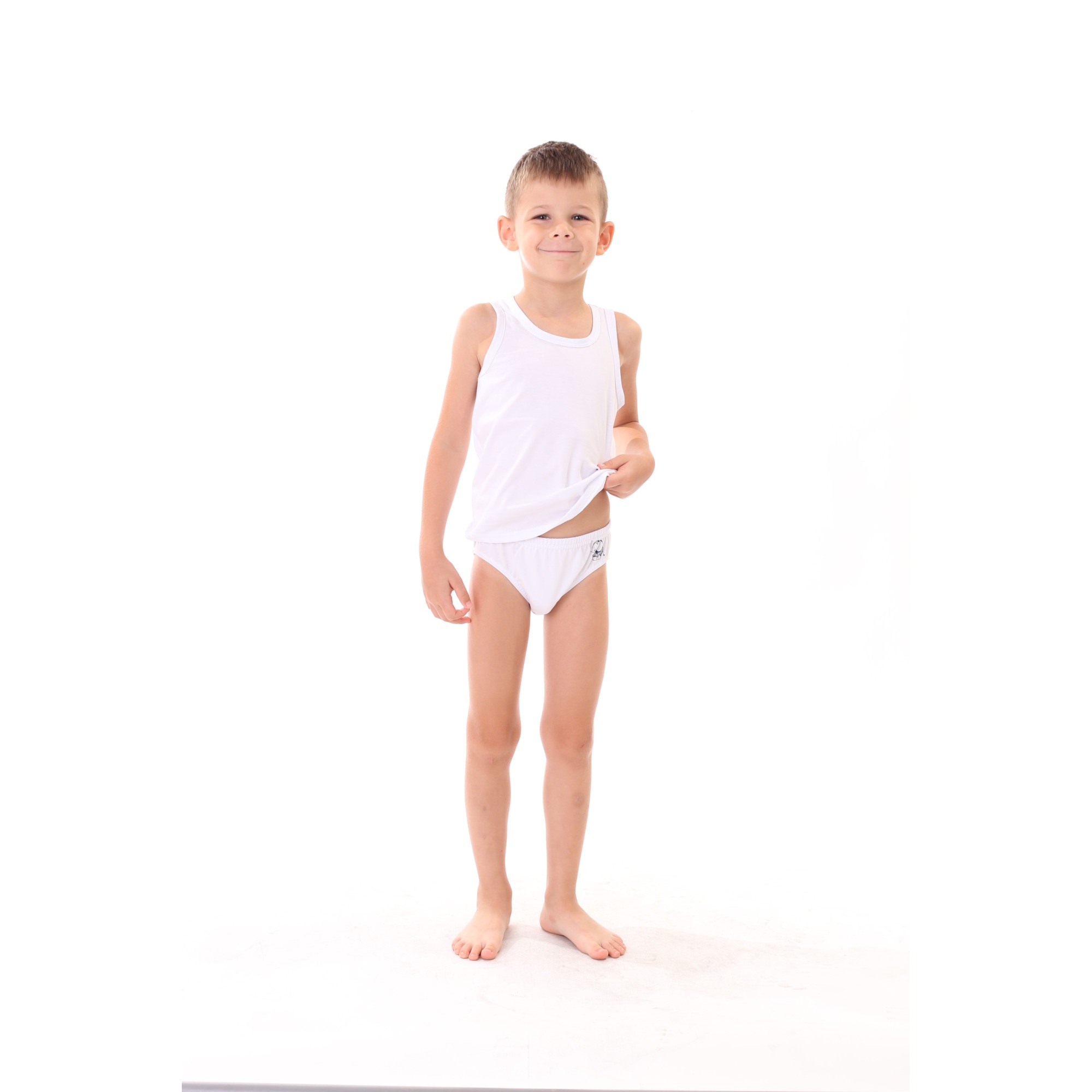 Chiloti baieti Uniconf, alb, Alb