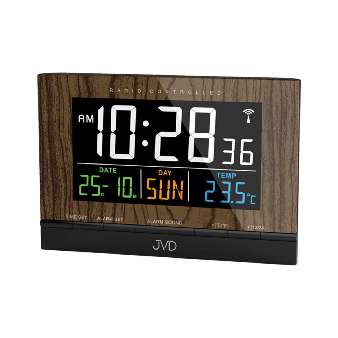 Ceas de masa JVD RB9302.2, Quartz, Negru, Digital, Modern