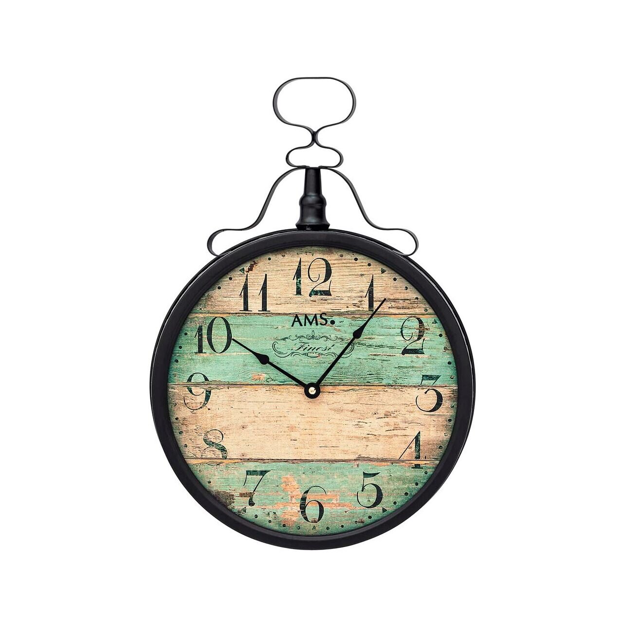 Ceas de perete AMS 9532, Quartz, Bej, Analogic, Vintage