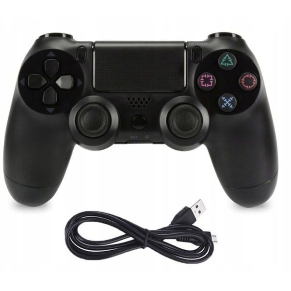 Controller GamePad cu Fir PS4 / PC eOptima® DMV4 Pro, Joystick, Motor vibratii Dual, indicator LED, cablu 1,5 m detasabil, Configurabil, compatibil Steam, MSA, Negru