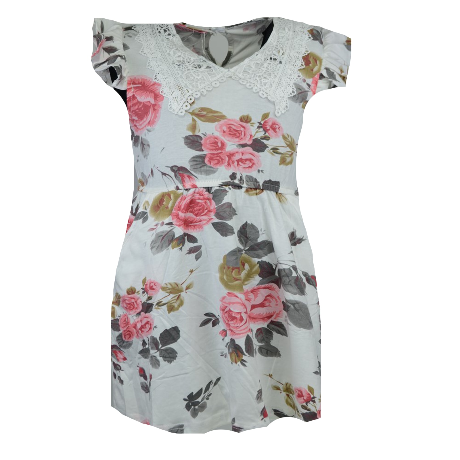 Rochie pentru fete Happy House CVC-1608-1, Alb 128 cm