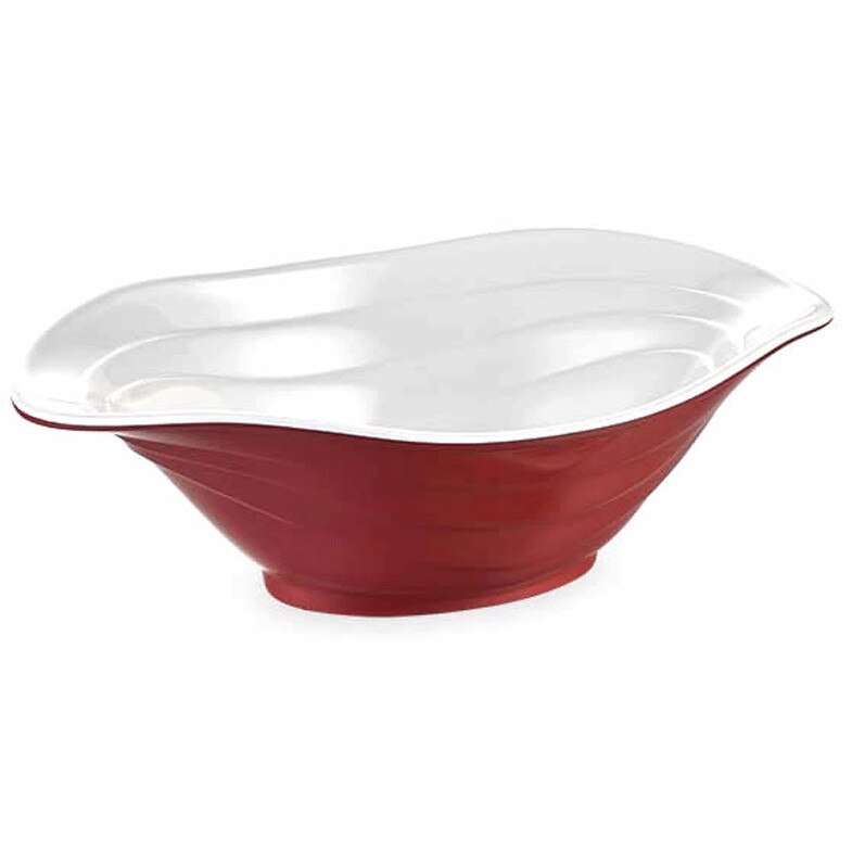 Bol bicolor RAKI DUET RED ,WHITE 33x23cm melamina