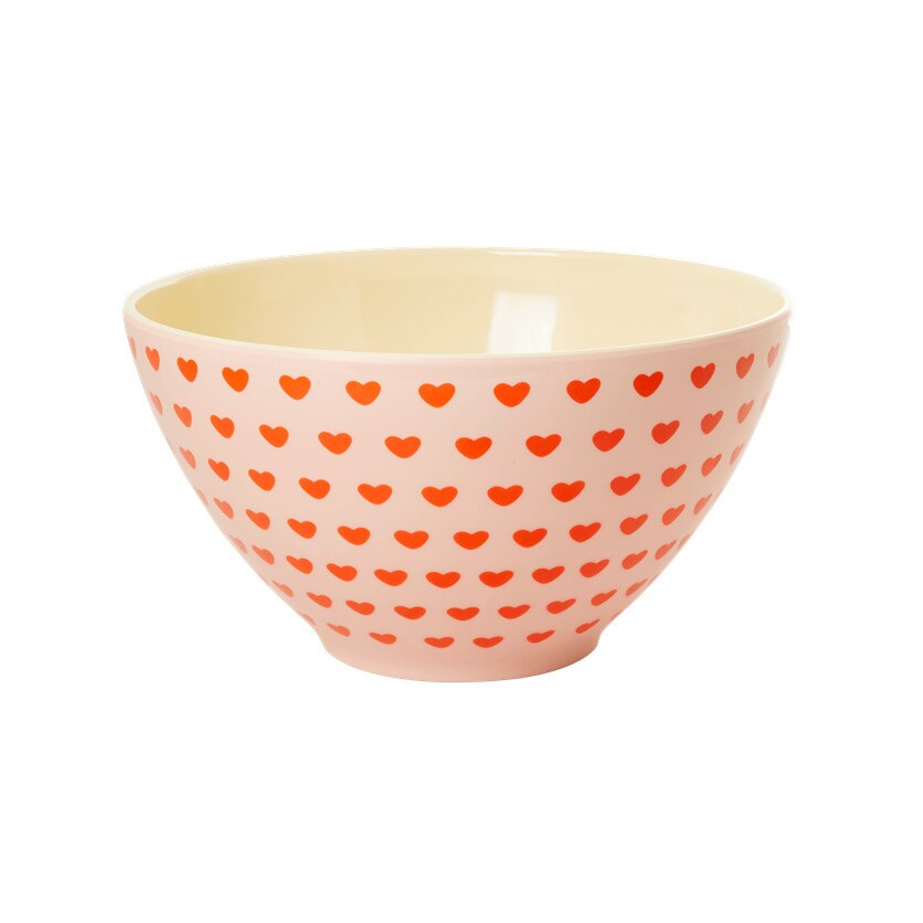Bol De Salata Din Melamina Rice Cu Model Inima 26.5cm