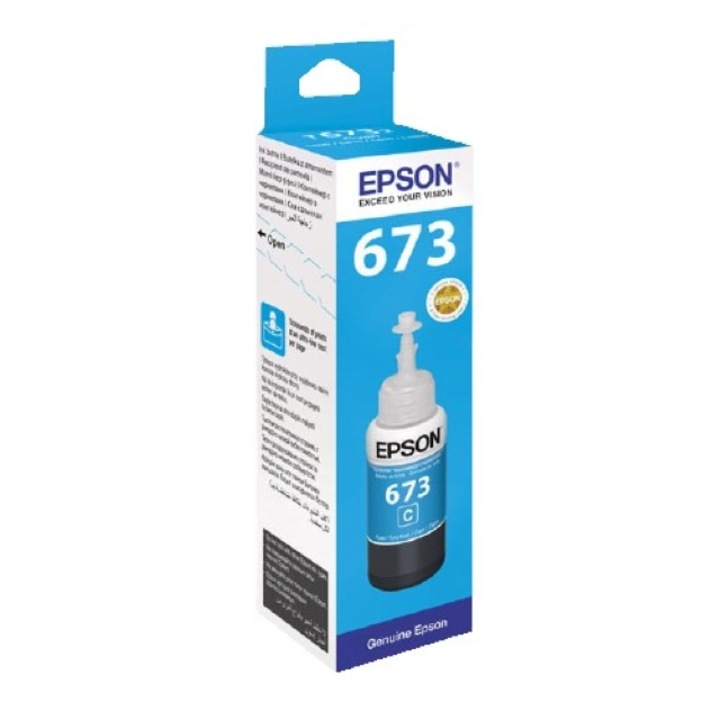 Epson Cyan T6732 tintapalack L800 / L1800 / L805 / L810 / L850, 70 ml OEM: C13T67324A