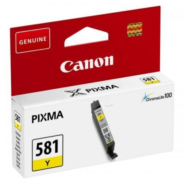 Cartus cerneala Canon Yellow CLI-581 Y CLI-581 Y, Yellow ink tank, pentru TS6150/TS8150/TS9150/TR7550/TR8550, capacitate 259 pagini OEM:2105C001AA