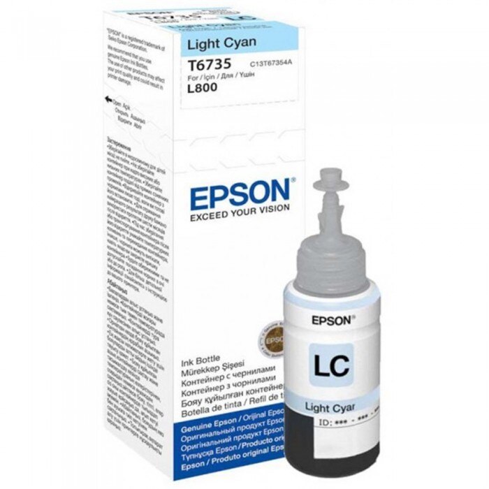 Flacon cerneala Epson Light Cyan T6735 pentru L800 / L1800 / L805 / L810 / L850, 70ml OEM:C13T67354A