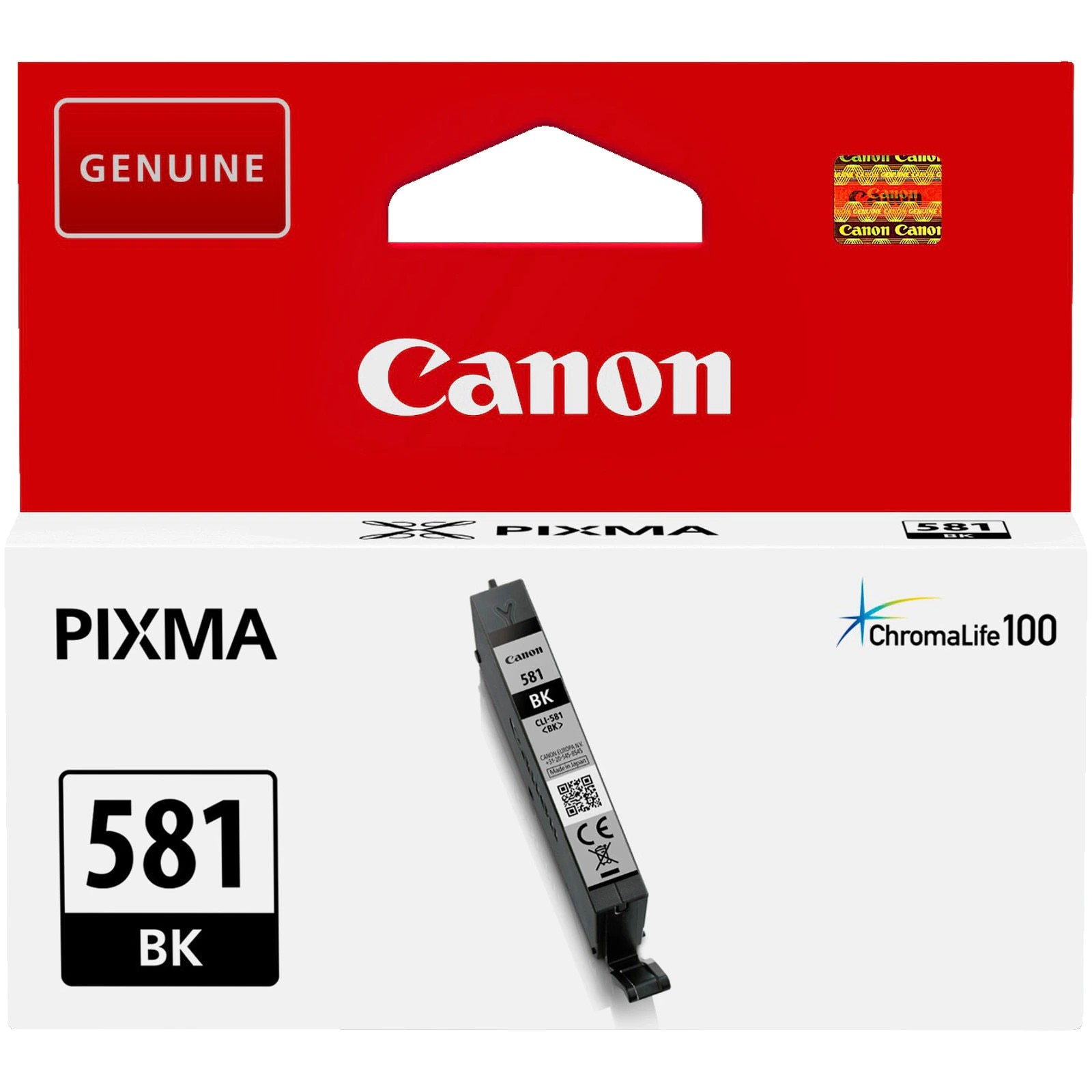 Cartus cerneala Canon Photo Black CLI-581 BK CLI-581 BK, Photo Black Ink tank, pentru TS6150/TS8150/TS9150/TR7550/TR8550, capacitate 750 pagini OEM:2106C001AA