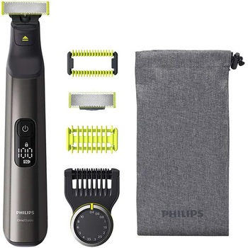 Set Aparat de tuns barba PHILIPS OneBlade Pro QP6550/15, Acumulator, Autonomie 120 min, Negru Set Aparat de tuns barba PHILIPS OneBlade Pro QP6550/15, Acumulator, Autonomie 120 min, Negru