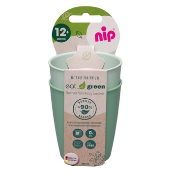 Set 2 pahare de baut nip Eat Green 37067 Set 2 pahare de baut nip Eat Green 37067