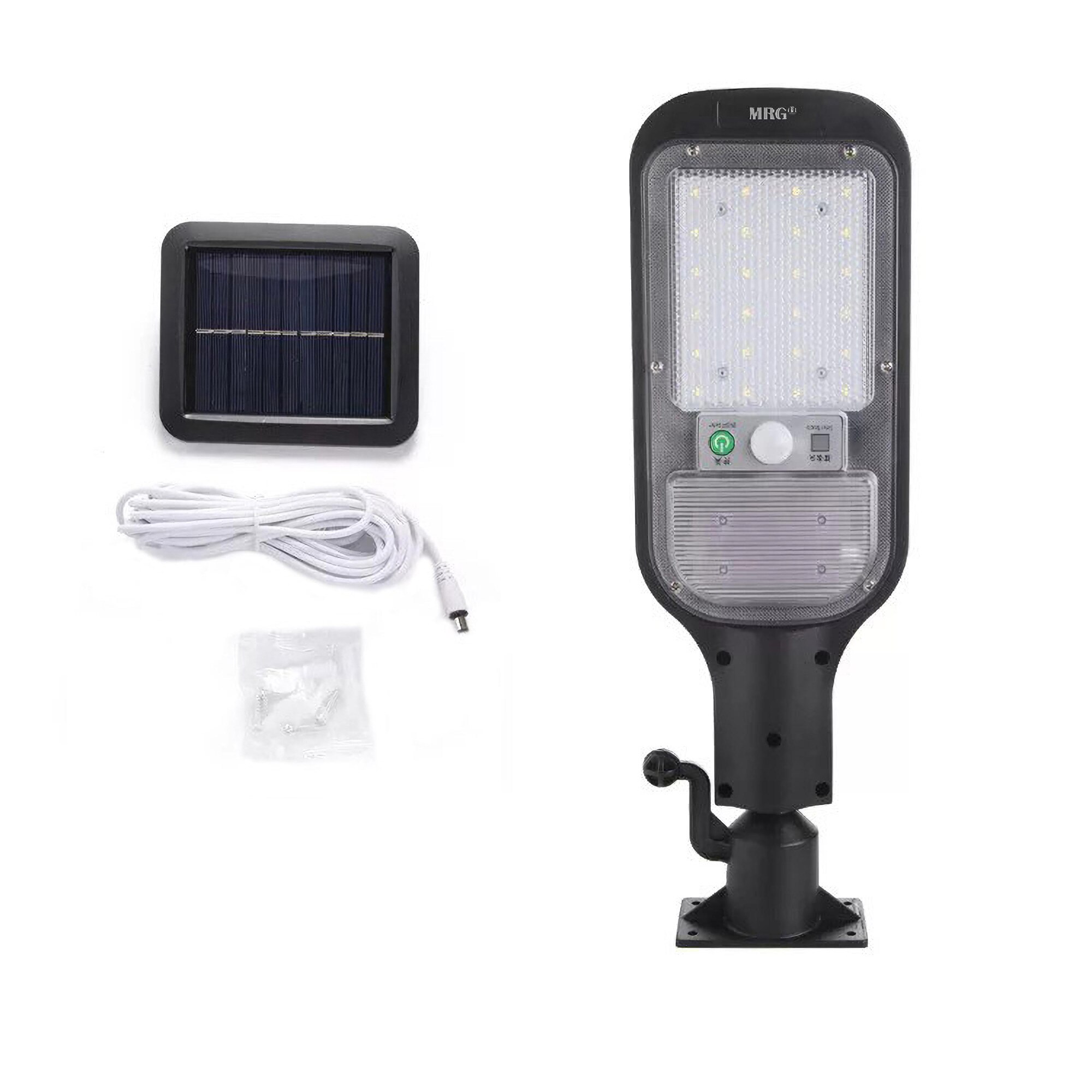 Lampa solara stradala MRG MJX-516, Panou solar, Pentru exterior, Negru
