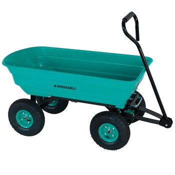 Carucior de gradina pentru transport universal, basculabil, 75 L, Greenmill, verde Carucior de gradina pentru transport universal, basculabil, 75 L, Greenmill, verde