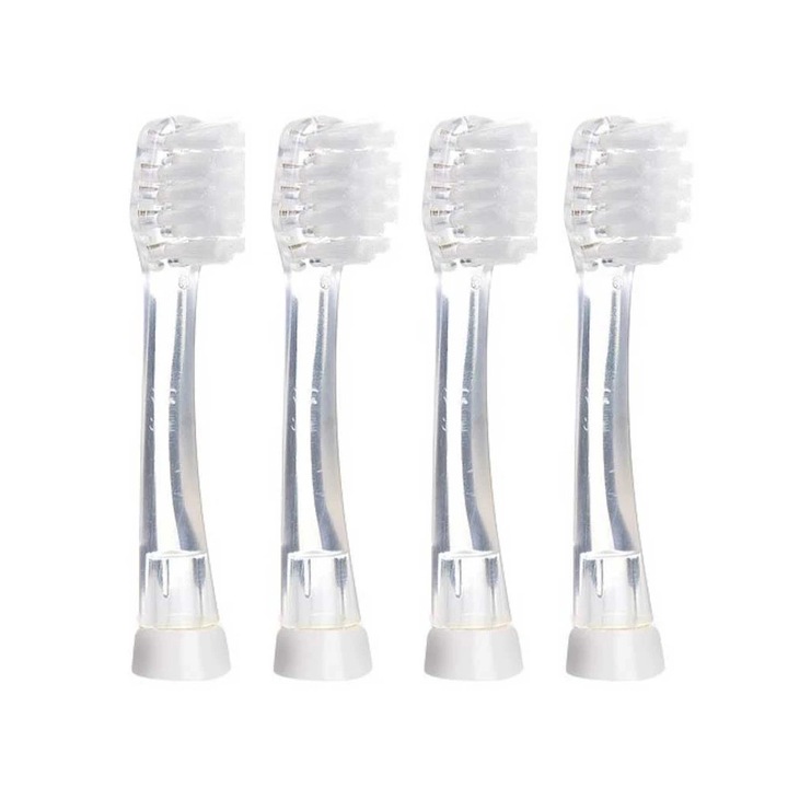 Set 4 rezerve periute electrice de dinti KidzSonic, Brush Baby, 3-6 ani