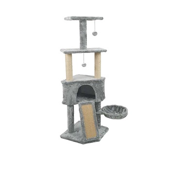 Ansamblu de joaca pentru pisici Timeless Tools, 3 nivele, Gri Ansamblu de joaca pentru pisici Timeless Tools, 3 nivele, Gri