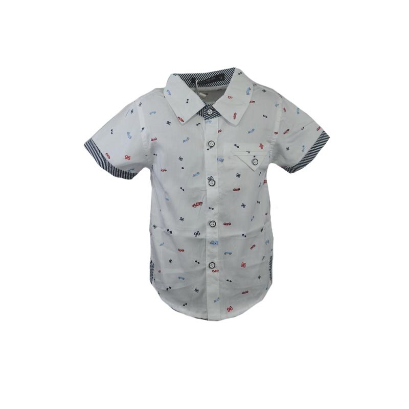 Camasa cu maneca scurta pentru baieti Happy House JF-1863A, Alb 51271