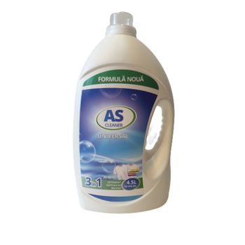 Detergent 3in1, AS Cleaner Universal, pentru rufe albe si colorate, 4.5 L Detergent 3in1, AS Cleaner Universal, pentru rufe albe si colorate, 4.5 L