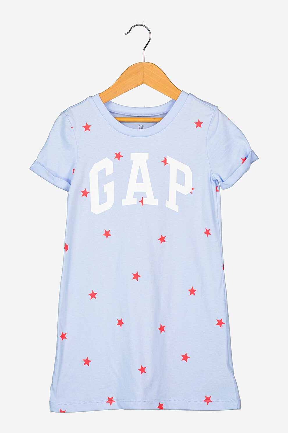 GAP, Rochie tip tricou cu logo, Albastru azur/rosu/alb