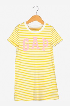 GAP, Rochie tip tricou cu logo, Galben/Alb/Roz GAP, Rochie tip tricou cu logo, Galben/Alb/Roz