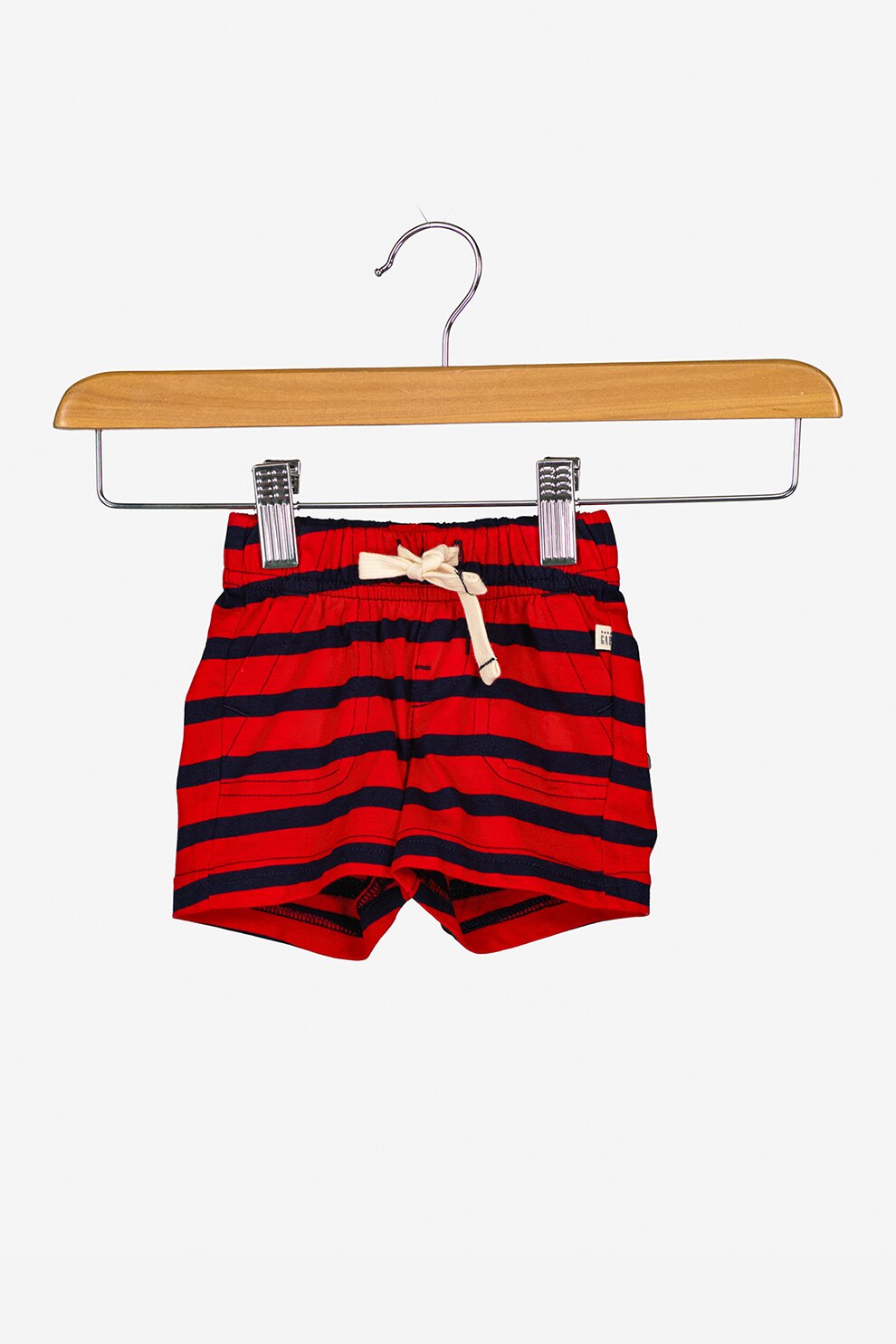 GAP, Pantaloni scurti din bumbac organic cu snur de ajustare, Rosu/Bleumarin