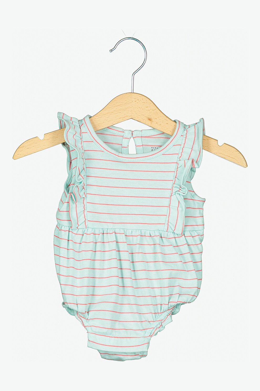 GAP, Body cu imprimeu si volane, Albastru aquamarin/Rosu