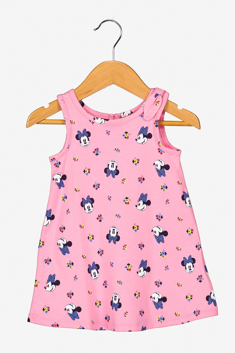 GAP, Rochie din bumbac cu model Minnie Mouse, Roz/Albastru prafuit
