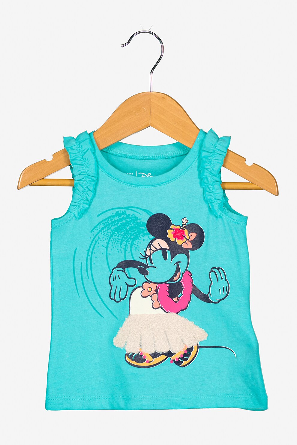 GAP, Top din bumbac cu imprimeu cu Minnie Mouse, Albastru aqua