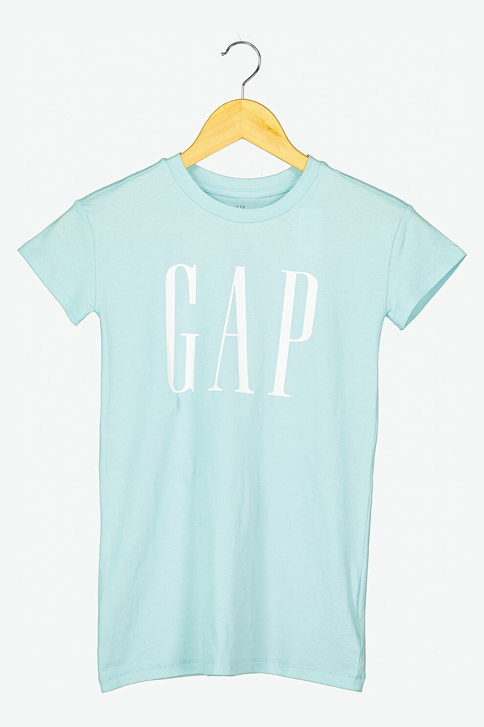 GAP, Rochie-tricou de jerseu cu imprimeu logo contrastant, Albastru pastel