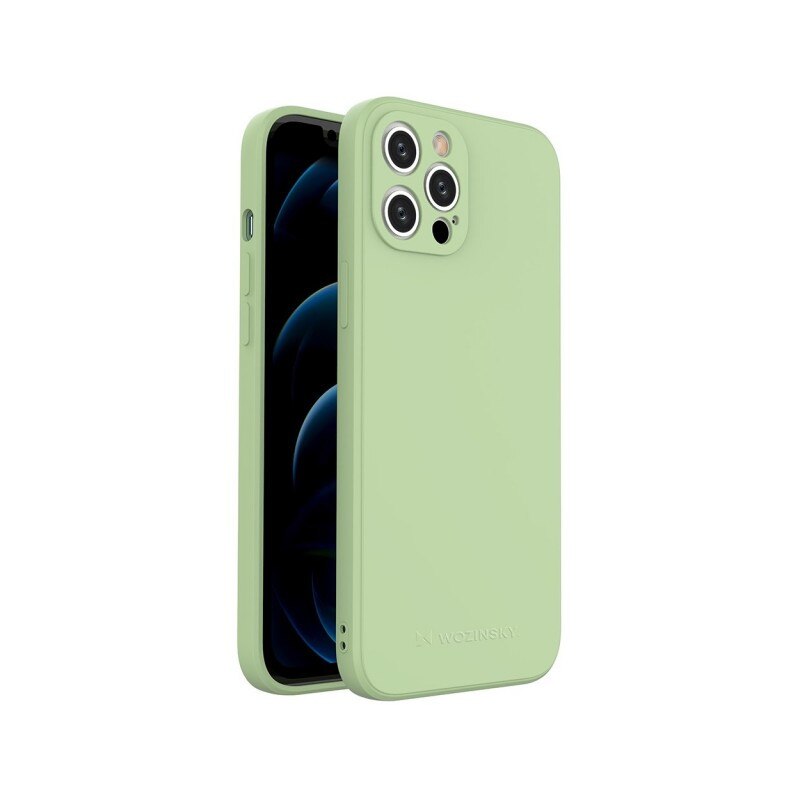 Husa Spate Silicon Wozinsky Compatibil Cu iPhone 12 Pro Max, Silicon Soft, Protectie La Camera, Verde