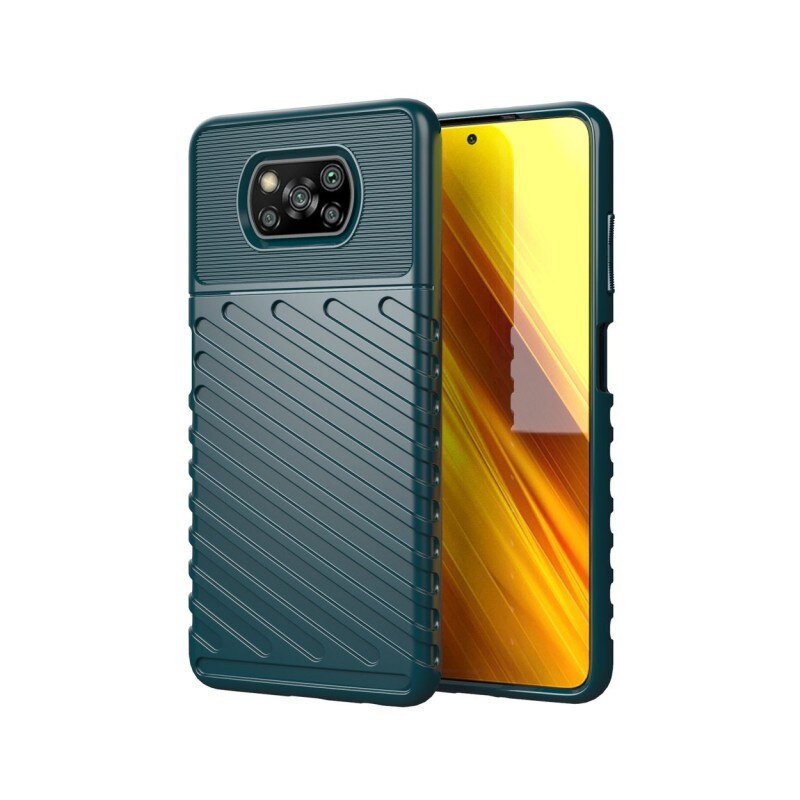 Husa Spate Upzz Thunder Case Antishock Compatibila Cu Xiaomi Poco X3 Nfc / Poco X3 Pro, Verde