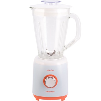 Blender de masa Daewoo UltraLine, 700 W, bol din sticla, capacitate 1.5 litri, functie PULSE, 5 trepte de viteza, lama din inox, zdrobire gheata, Alb Blender de masa Daewoo UltraLine, 700 W, bol din sticla, capacitate 1.5 litri, functie PULSE, 5 trepte de viteza, lama din inox, zdrobire gheata, Alb