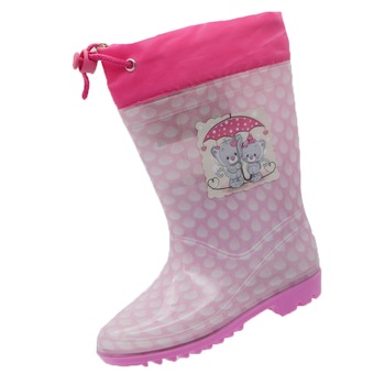 Cizme din cauciuc pentru fete American Club 06/21R-29, Roz 50583 Cizme din cauciuc pentru fete American Club 06/21R-29, Roz 50583