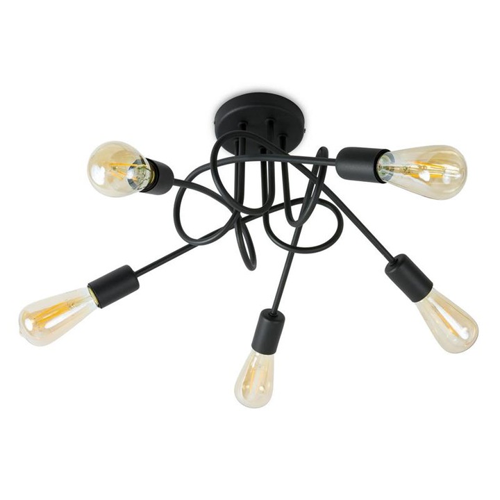 Lampa suspendata, Loft, negru, 53 cm