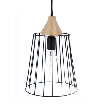 Lampa suspendata, Loft, metal, sarma, negru, 23 cm Lampa suspendata, Loft, metal, sarma, negru, 23 cm