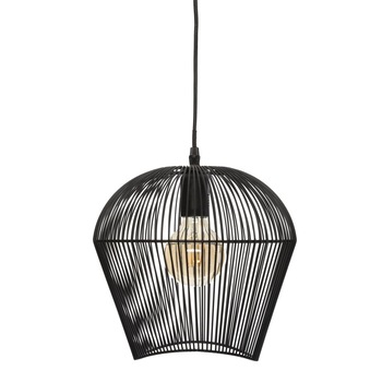 Lampa suspendata, Loft, metal, sarma, negru, 26 cm Lampa suspendata, Loft, metal, sarma, negru, 26 cm