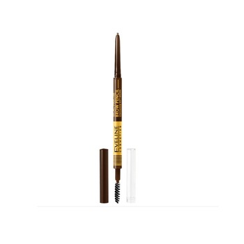Creion pentru sprancene cu perie, Eveline Cosmetics, Micro Precise Brow Pencil, nuanta 02 Soft Brown Creion pentru sprancene cu perie, Eveline Cosmetics, Micro Precise Brow Pencil, nuanta 02 Soft Brown