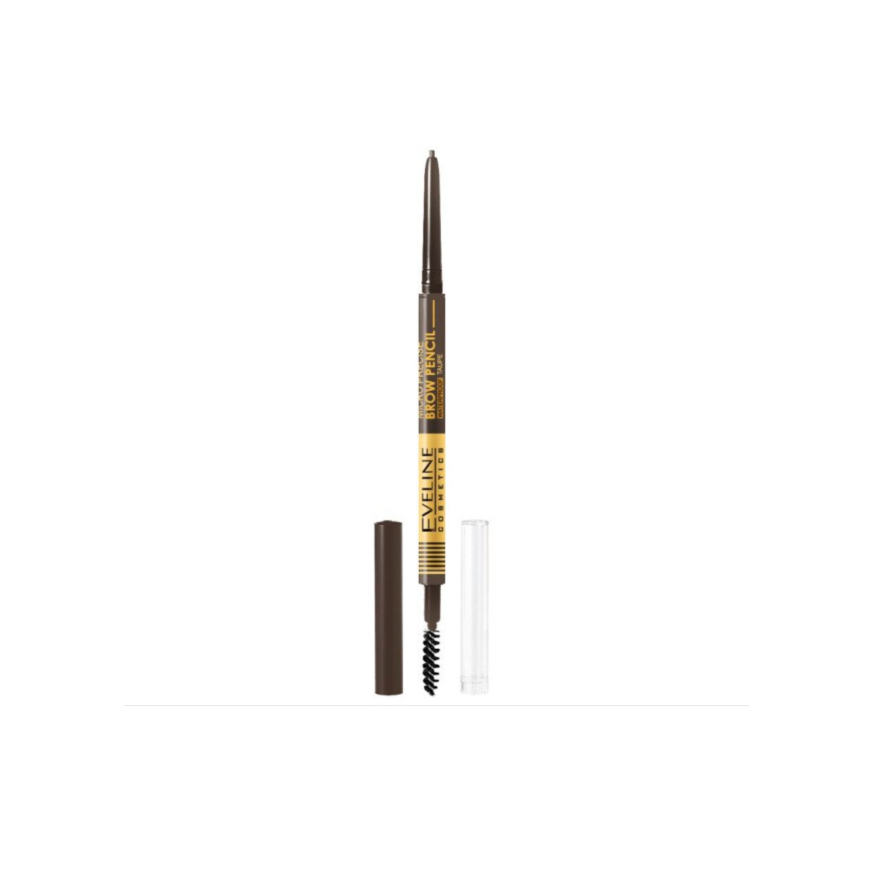 Creion pentru sprancene cu perie, Eveline Cosmetics, Micro Precise Brow Pencil, nuanta 01 Taupe