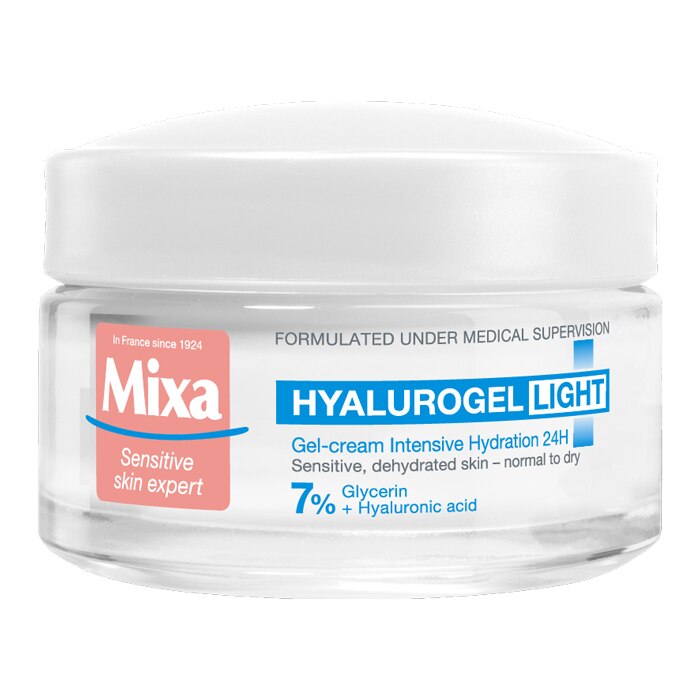 Crema hidratanta Mixa Hyalurogel Light cu acid hialuronic pentru ten normal - uscat, 50 ml
