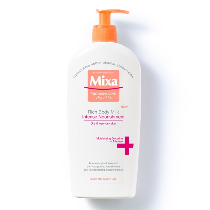 Lapte de corp nutritiv Mixa Intense Nourishment pentru pielea uscata si foarte uscata, 400 ml