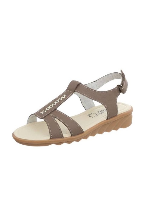 Sandale piele naturala La Bottine Souriante culoare maro marime 36