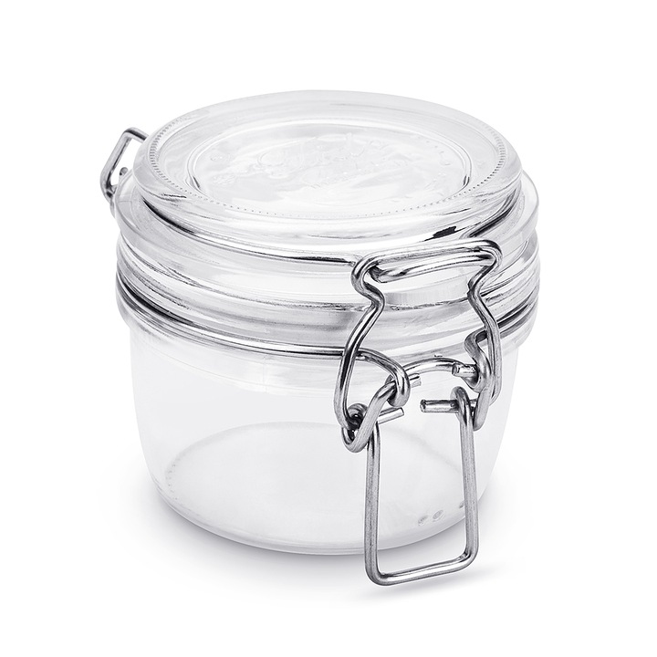 Borcan pentru depozitare alimente Bormioli Rocco, Sticla, Transparent, 0.1 l