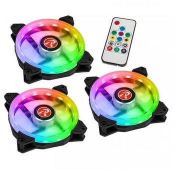 Set 3 ventilatoare Raijintek Iris 12 Rainbow A-RGB LED, Controller - 120mm Set 3 ventilatoare Raijintek Iris 12 Rainbow A-RGB LED, Controller - 120mm
